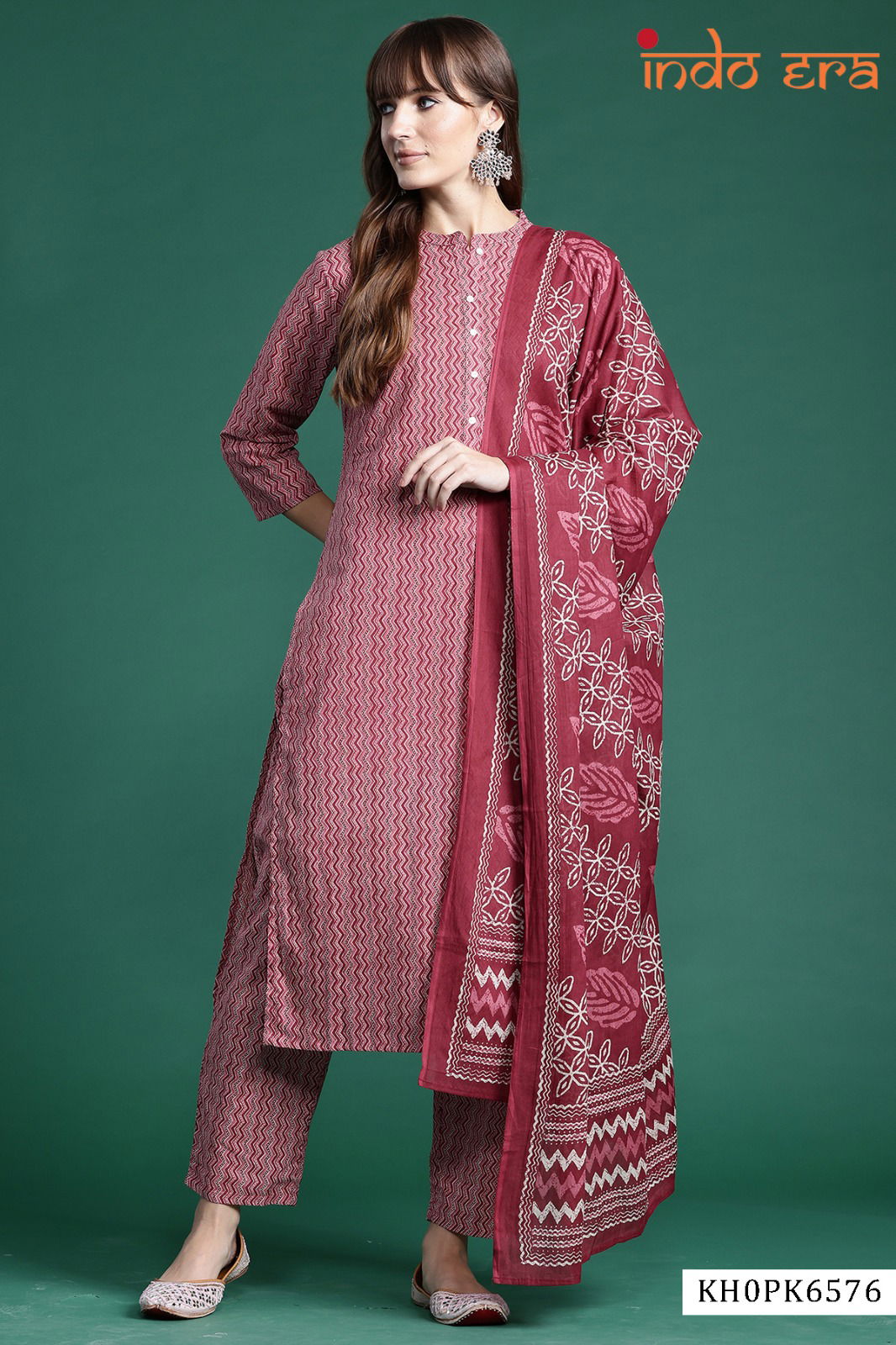 2509 Indo Era Daily Wear Cotton Printed Kurti With Bottom Dupatta Wholesale Price In Surat

